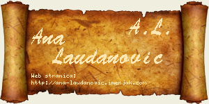 Ana Laudanović vizit kartica